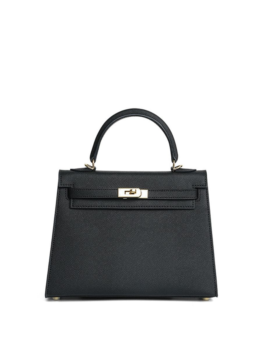 Bolsa Classic Média Couro Legítimo Madri Ferragem Dourada