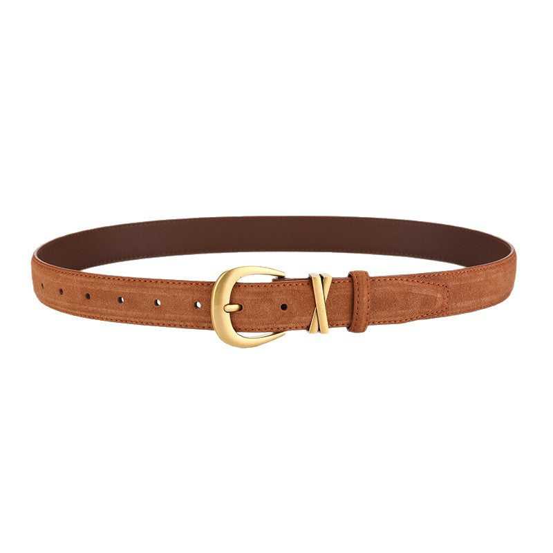 Cinto Feminino Couro Legítimo Camurça XX