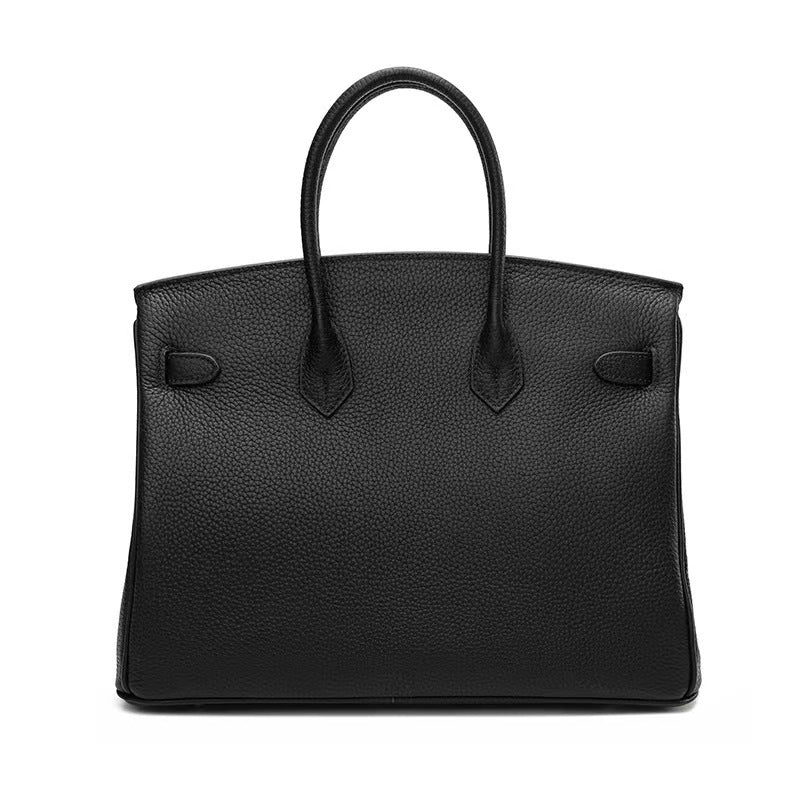 Bolsa Classic Média Couro Legítimo Barcelona Ferragem Prata