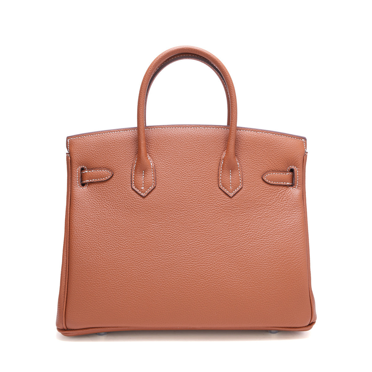 Bolsa Classic Média Couro Legítimo Barcelona Ferragem Prata
