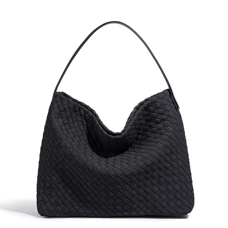 Bolsa Grande Trançada Suede Evelyn