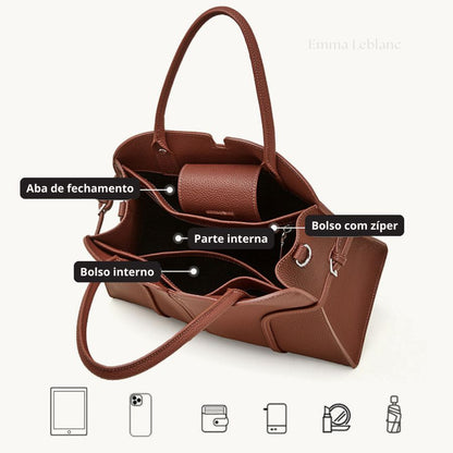 Bolsa Tote Couro Legítimo Mavie