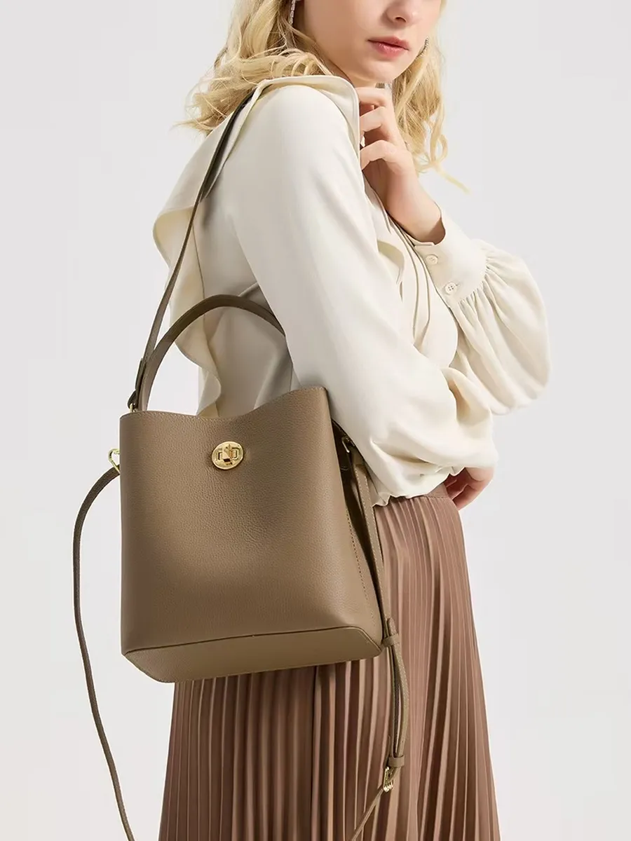 Bolsa Bucket Couro Legítimo Orlando