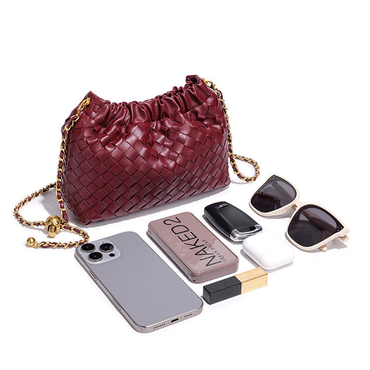 Bolsa Bucket Pequena Trançada Bella