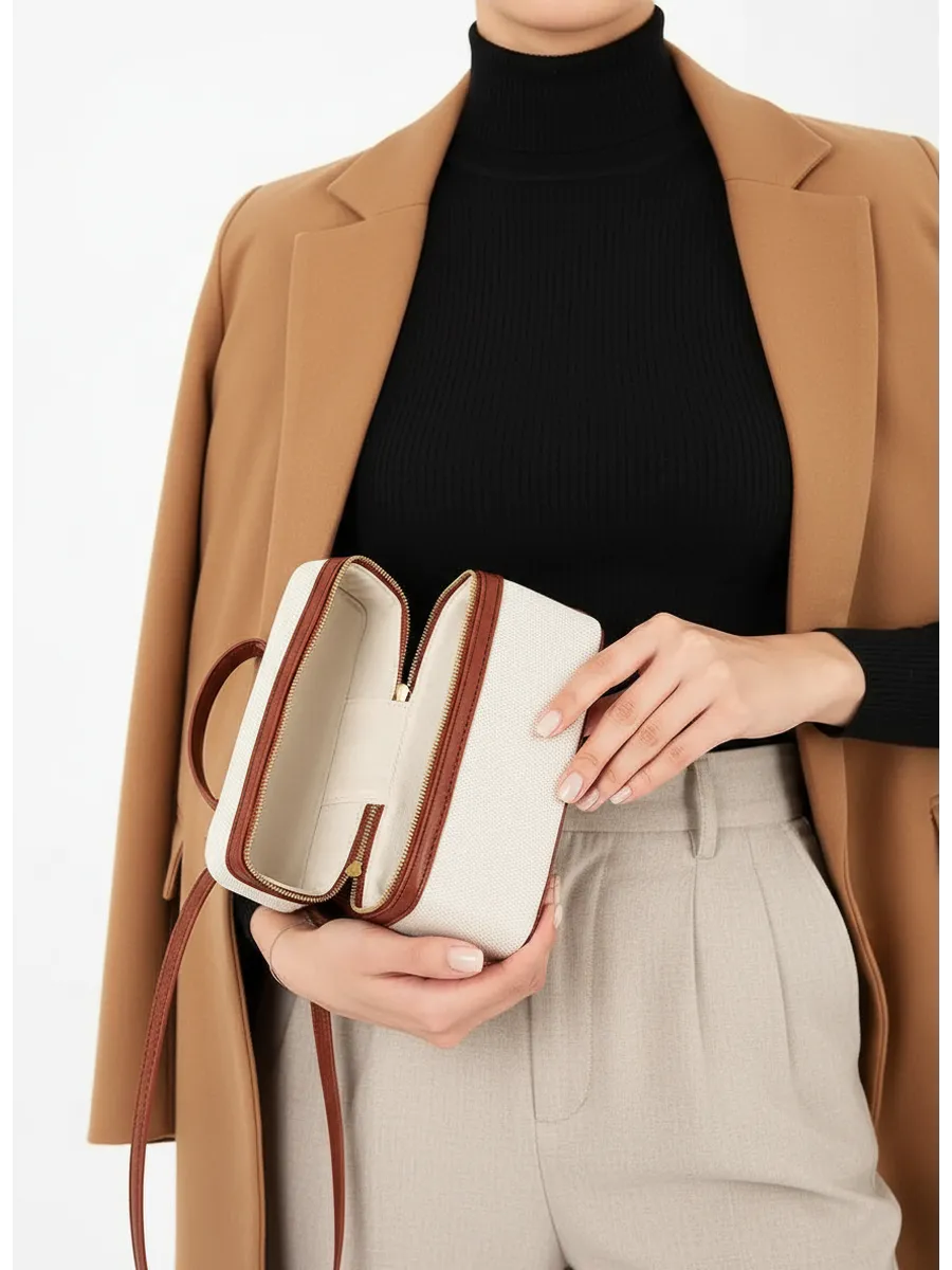 Bolsa Pequena Canvas Bicolor Bali