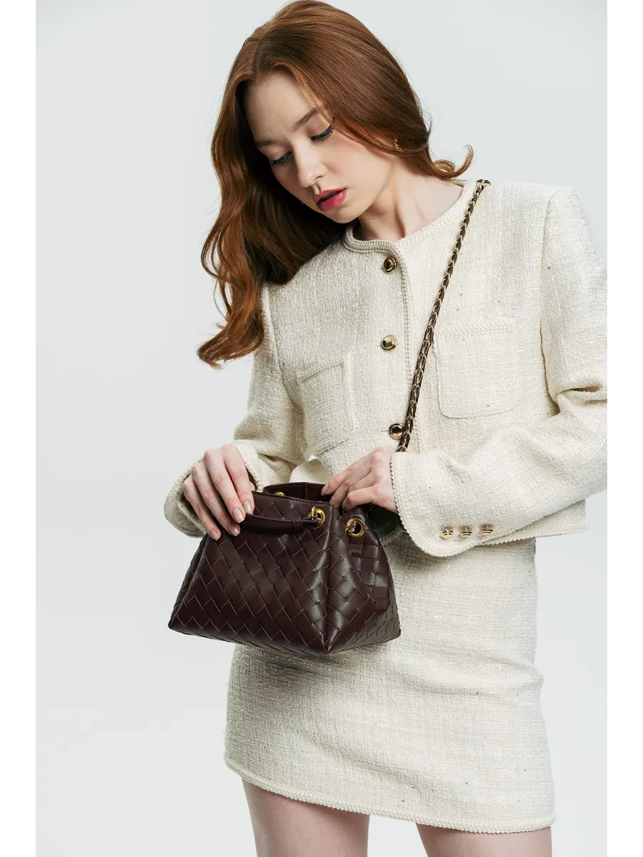 Bolsa Pequena Trançada Giulia