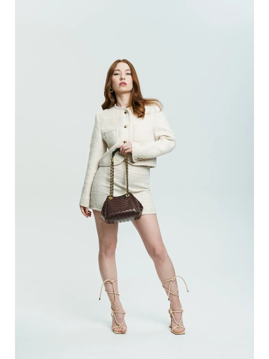 Bolsa Pequena Trançada Giulia