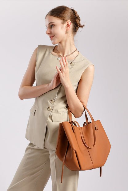 Bolsa Tote Grande Couro Legítimo Paris