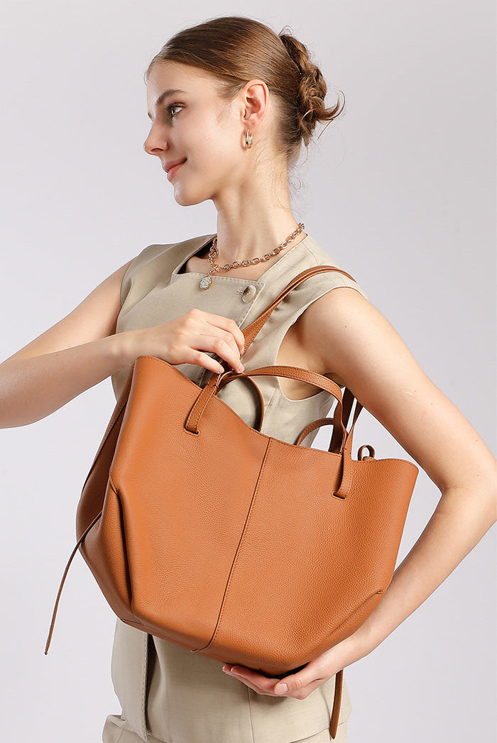 Bolsa Tote Grande Couro Legítimo Paris