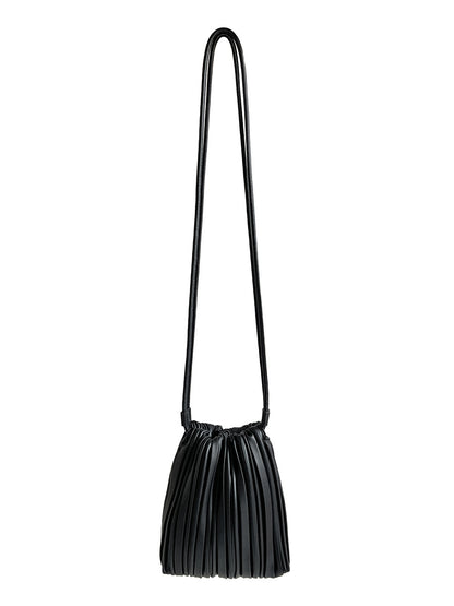 Bolsa Pequena Bucket Plissada Romy