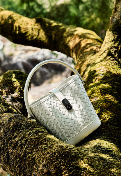 Bolsa Bucket Trançada Couro Legítimo Capri