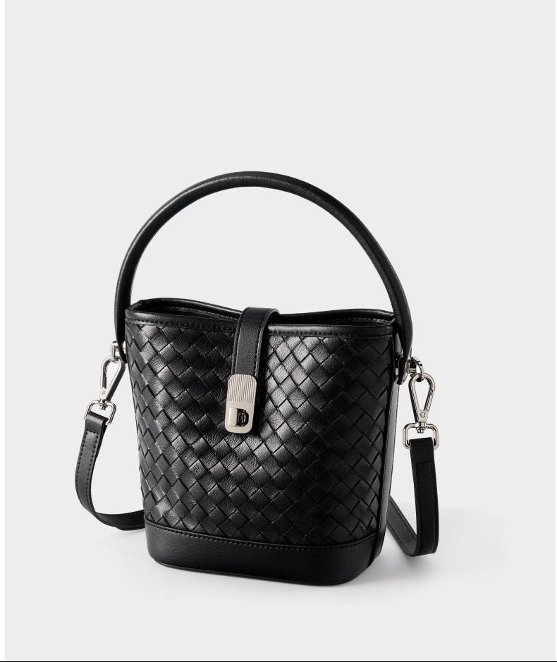 Bolsa Bucket Trançada Couro Legítimo Capri