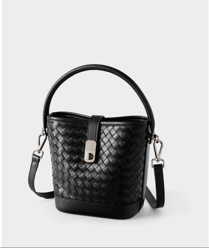 Bolsa Bucket Trançada Couro Legítimo Capri