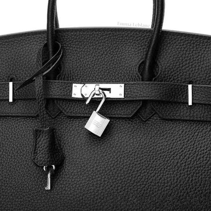 Bolsa Classic Média Couro Legítimo Barcelona Ferragem Prata