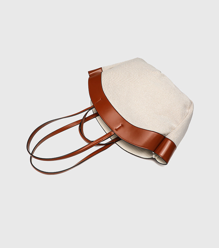 Bolsa Tote Grande Canvas Bicolor Luna