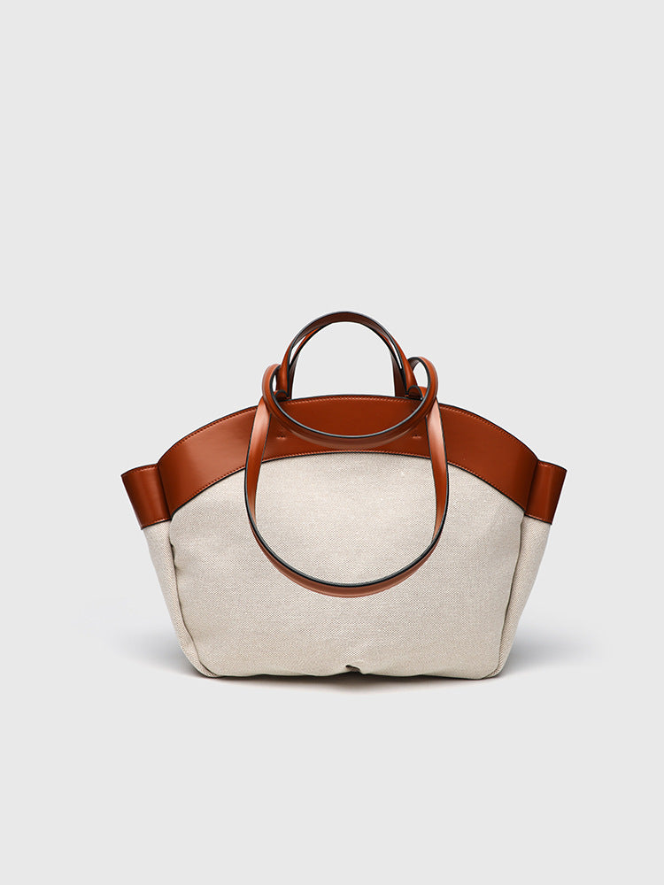 Bolsa Tote Grande Canvas Bicolor Luna