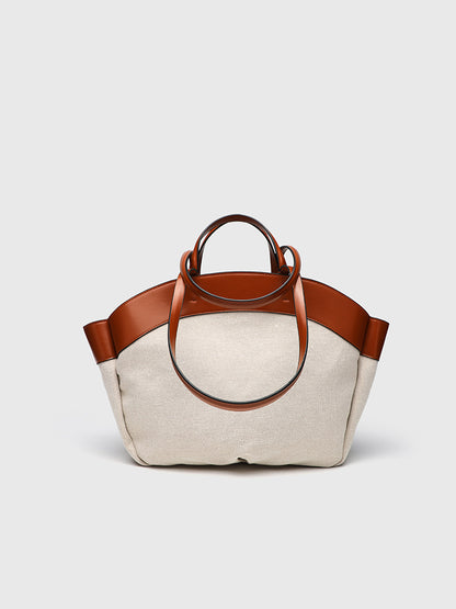 Bolsa Tote Grande Canvas Bicolor Luna