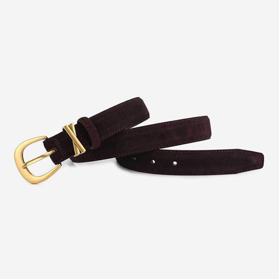 Cinto Feminino Couro Legítimo Camurça XX