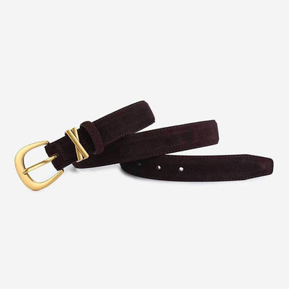 Cinto Feminino Couro Legítimo Camurça XX