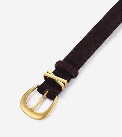 Cinto Feminino Couro Legítimo Camurça XX