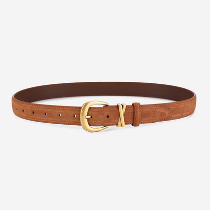Cinto Feminino Couro Legítimo Camurça XX