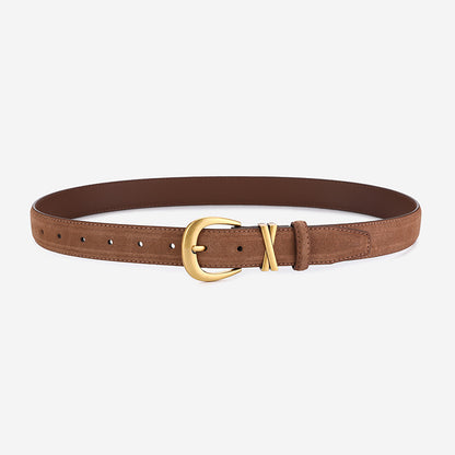 Cinto Feminino Couro Legítimo Camurça XX