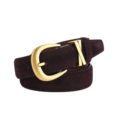 Cinto Feminino Couro Legítimo Camurça XX