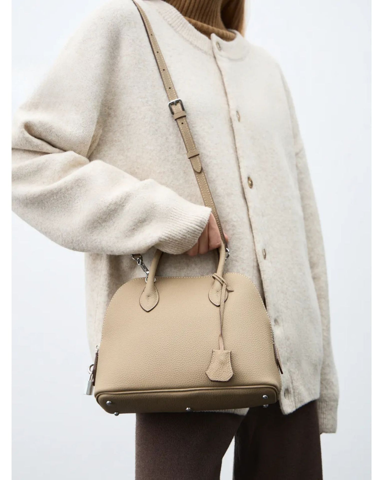 Bolsa Classic Pequena Couro Legítimo Lenzi