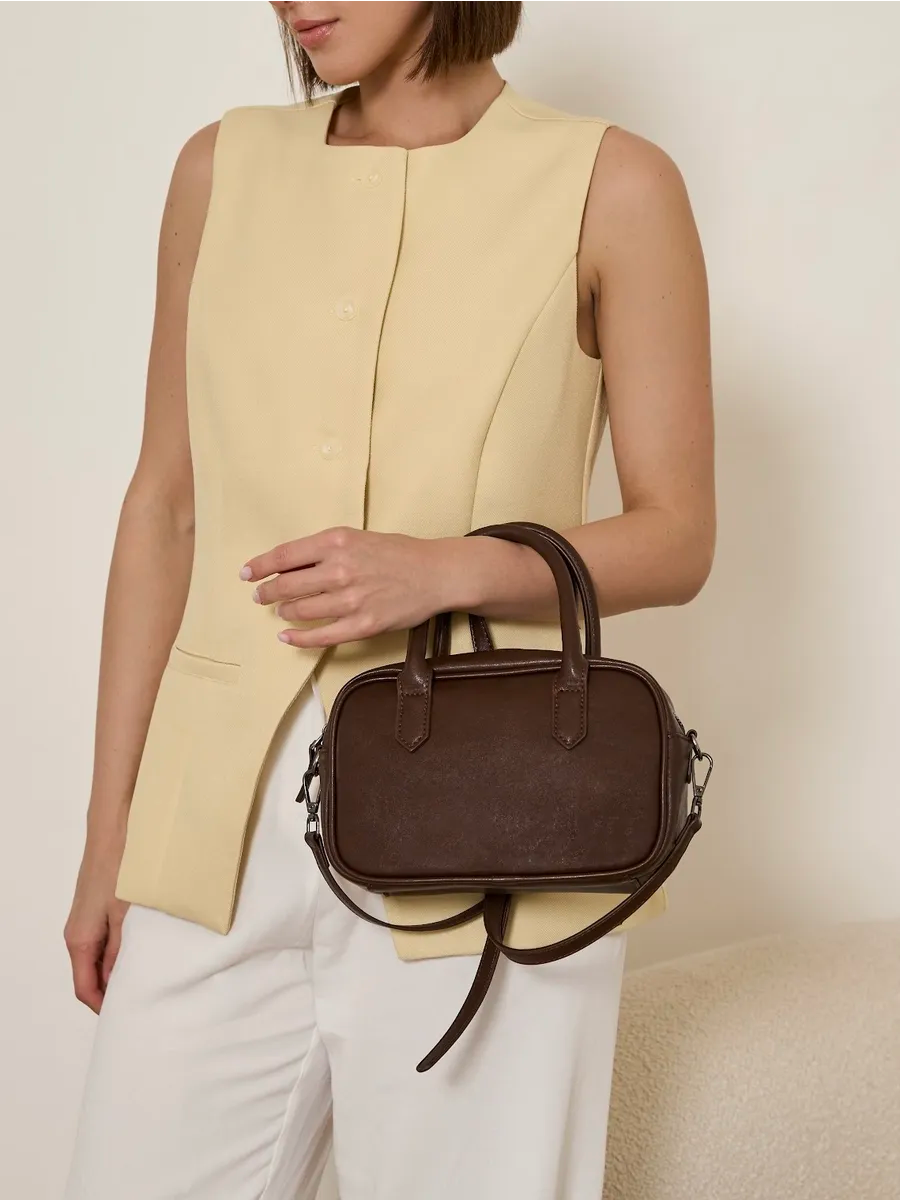 Bolsa Transversal Pequena Couro Ginny