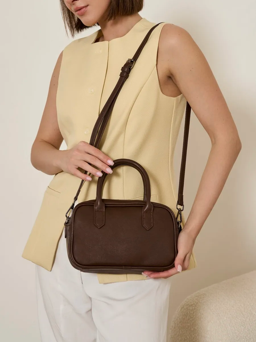 Bolsa Transversal Pequena Couro Ginny