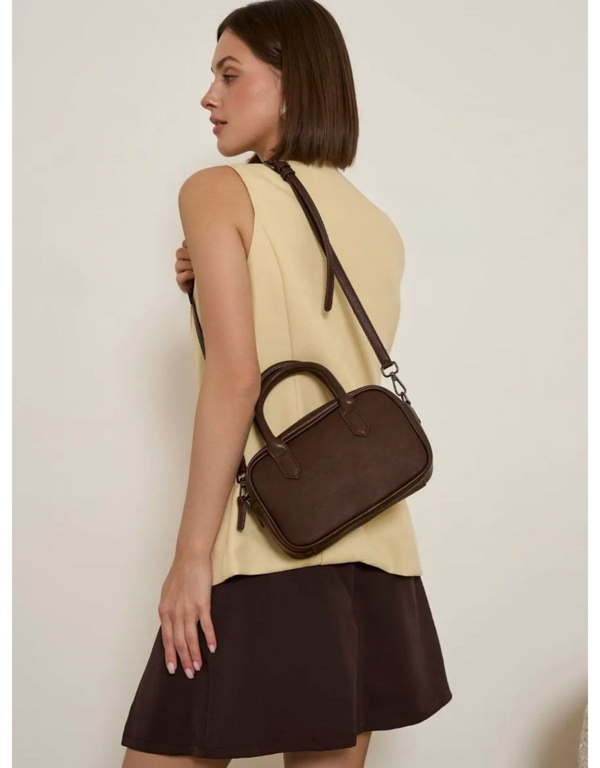 Bolsa Transversal Pequena Couro Ginny