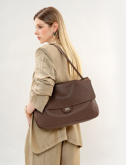 Bolsa Flap Couro Legítimo Chloe Grande