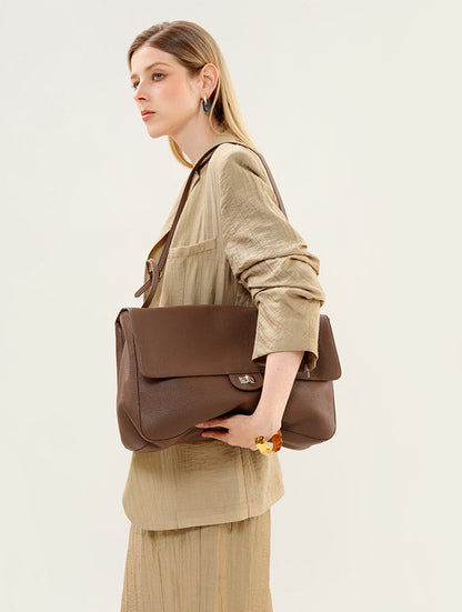 Bolsa Flap Couro Legítimo Chloe Grande