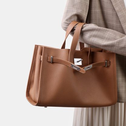 Bolsa Tote Grande Couro Legítimo Bonnet Ferragem Prata