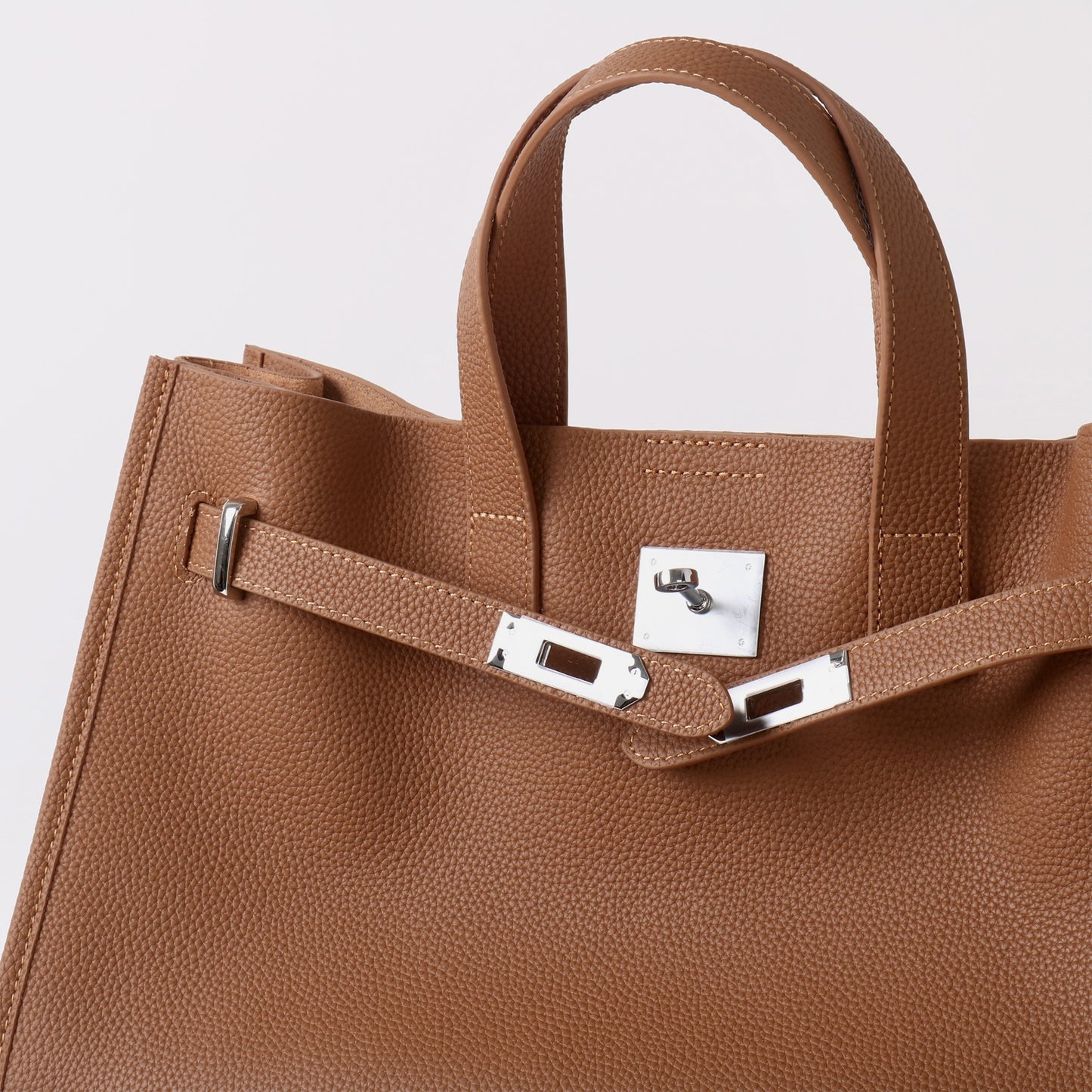 Bolsa Tote Grande Couro Legítimo Bonnet Ferragem Prata