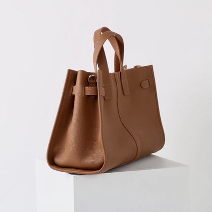 Bolsa Tote Grande Couro Legítimo Bonnet Ferragem Prata