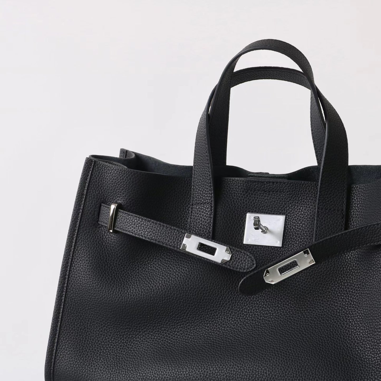 Bolsa Tote Grande Couro Legítimo Bonnet Ferragem Prata