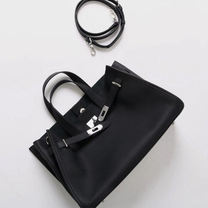 Bolsa Tote Grande Couro Legítimo Bonnet Ferragem Prata
