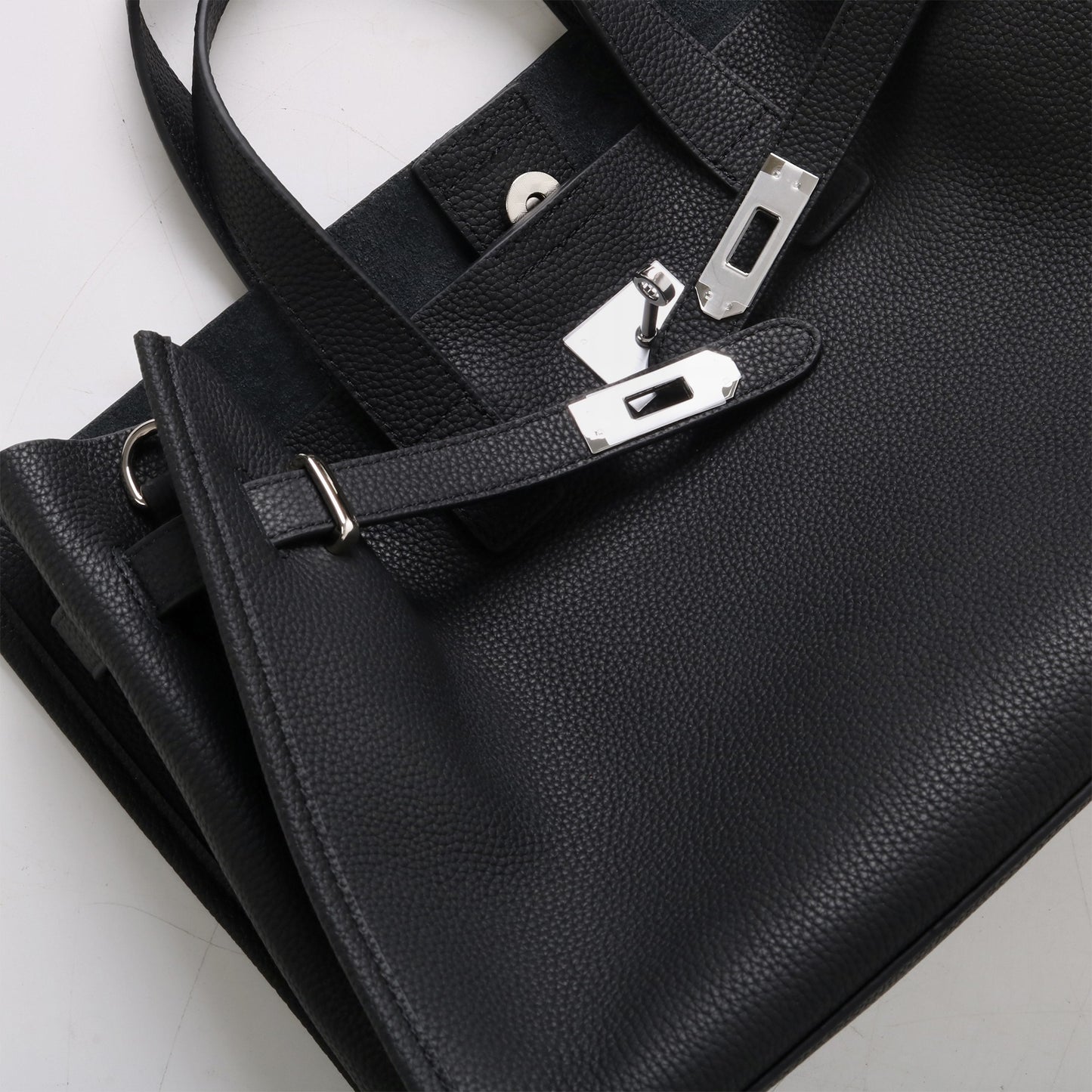 Bolsa Tote Grande Couro Legítimo Bonnet Ferragem Prata