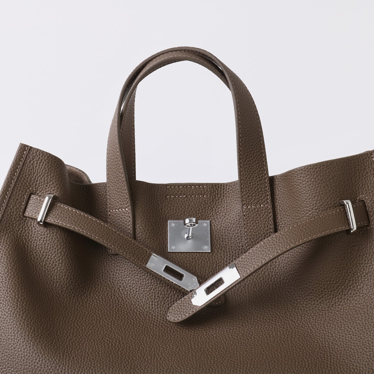 Bolsa Tote Grande Couro Legítimo Bonnet Ferragem Prata
