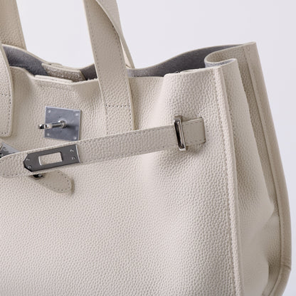 Bolsa Tote Grande Couro Legítimo Bonnet Ferragem Prata