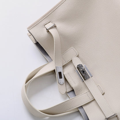 Bolsa Tote Grande Couro Legítimo Bonnet Ferragem Prata