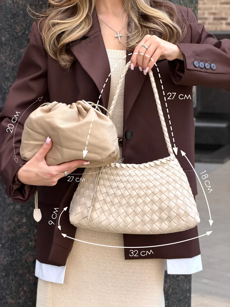 Bolsa Baguette Trançada Martina