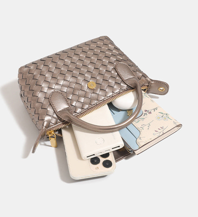 Bolsa Mini Tote Trançada Blanche